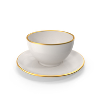 Cup Plate White Gold PNG & PSD Images