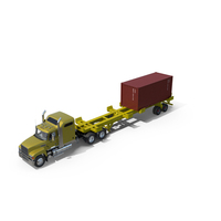 Freight Truck with Trailer and Container PNG & PSD Images
