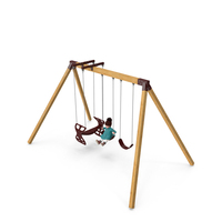 Little Girl on Swing Fur PNG & PSD Images