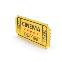 Cinema Ticket Yellow Colour PNG & PSD Images