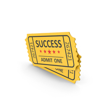 2 Success Tickets Yellow Colour PNG & PSD Images