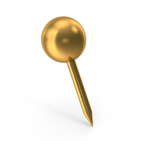 Drawing Paper Pin Icon Gold PNG & PSD Images