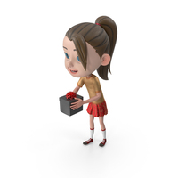 Cute Character Layla Gift Box Present PNG & PSD Images