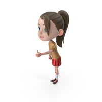 Cute Character Layla Thumbs Up Smile PNG & PSD Images