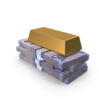 Gold Four Buiscuits 500 Riyals Money Lot PNG & PSD Images