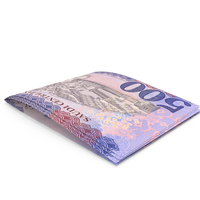 Two 500 Riyals Note Fold PNG & PSD Images