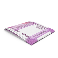 Two 2000 Rupees Note Fold PNG & PSD Images