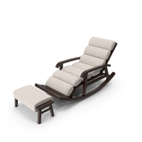 Grey Upholstered Indoor Rocking Chair PNG & PSD Images