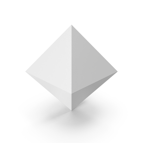 White Octahedron PNG & PSD Images