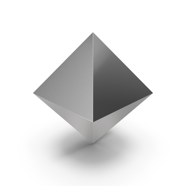 Silver Octahedron PNG & PSD Images