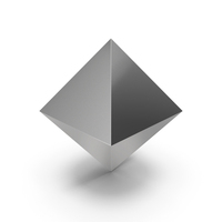 Silver Octahedron PNG & PSD Images