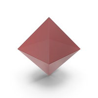 Glass Red Octahedron PNG & PSD Images