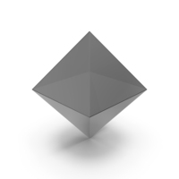 Glass Black Octahedron PNG & PSD Images