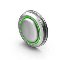 Silver And Green Button PNG & PSD Images