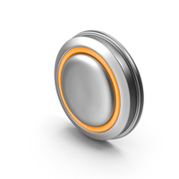 Silver And Orange Button PNG & PSD Images