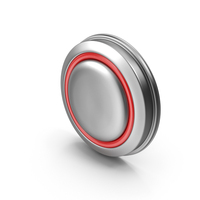 Silver And Red Button PNG & PSD Images