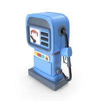 Cartoon Gas Pump Blue PNG & PSD Images