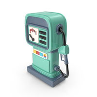 Cartoon Gas Pump Green PNG & PSD Images