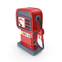 Cartoon Gas Pump Red PNG & PSD Images