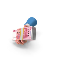 China 100 Yaun Holding Left Giving Bill Money PNG & PSD Images
