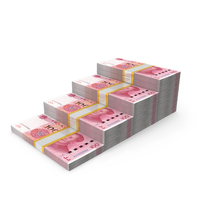 China 100 Yuan Lot Steps Money PNG & PSD Images