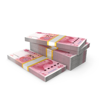 Currency China 100 Yuan Lots Six Bill Money PNG & PSD Images