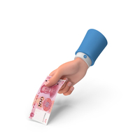 Right Hand Giving China 100 Yuan Note Money PNG & PSD Images
