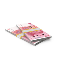 Two Currency China 100 Yauns Block Money PNG & PSD Images