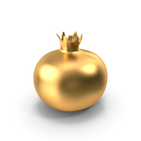 Decorative Translucent Gold Pomegranate PNG & PSD Images