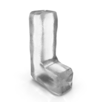 Ice Letter L PNG & PSD Images