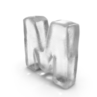Ice Letter M PNG & PSD Images