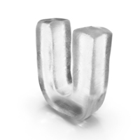 Ice Letter U PNG & PSD Images