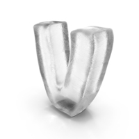 Ice Letter V PNG & PSD Images