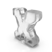 Ice Letter X PNG & PSD Images