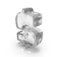 Ice Letter Symbol $ PNG & PSD Images