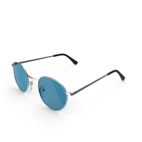 Classic Glasses Blue PNG & PSD Images
