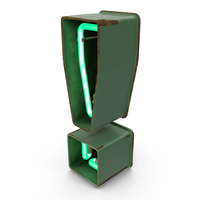 Green Vintage Neon Letter Exclamation Sign PNG & PSD Images