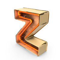 Yellow Vintage Neon Letter Z PNG & PSD Images