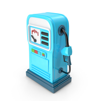 Cartoon Gas Pump Blue PNG & PSD Images