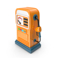 Cartoon Gas Pump Orange PNG & PSD Images