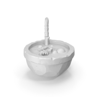 Stylized Cauldron Gray With Skull And Spoon PNG & PSD Images