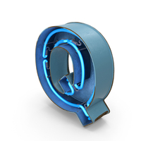 Blue Vintage Neon Letter Q PNG & PSD Images