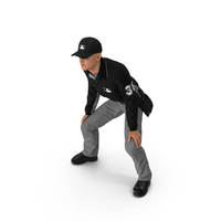 Baseball Umpire In Cap Ready Pose PNG & PSD Images