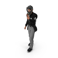 Baseball Umpire with Protective Mask Showing Points PNG & PSD Images