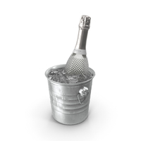 Freixenet Sparkling Wine In A Bucket Of Ice PNG & PSD Images