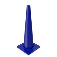 36 Inch Traffic Cone Blue PNG & PSD Images