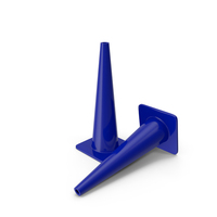 36 Inch Traffic Cone Blue PNG & PSD Images