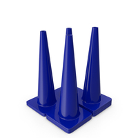 36 Inch Traffic Cone Blue PNG & PSD Images