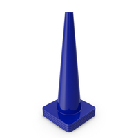 36 Inch Traffic Cone Blue PNG & PSD Images