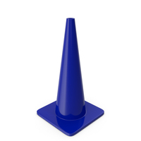 28 Inch Traffic Cone Blue PNG & PSD Images